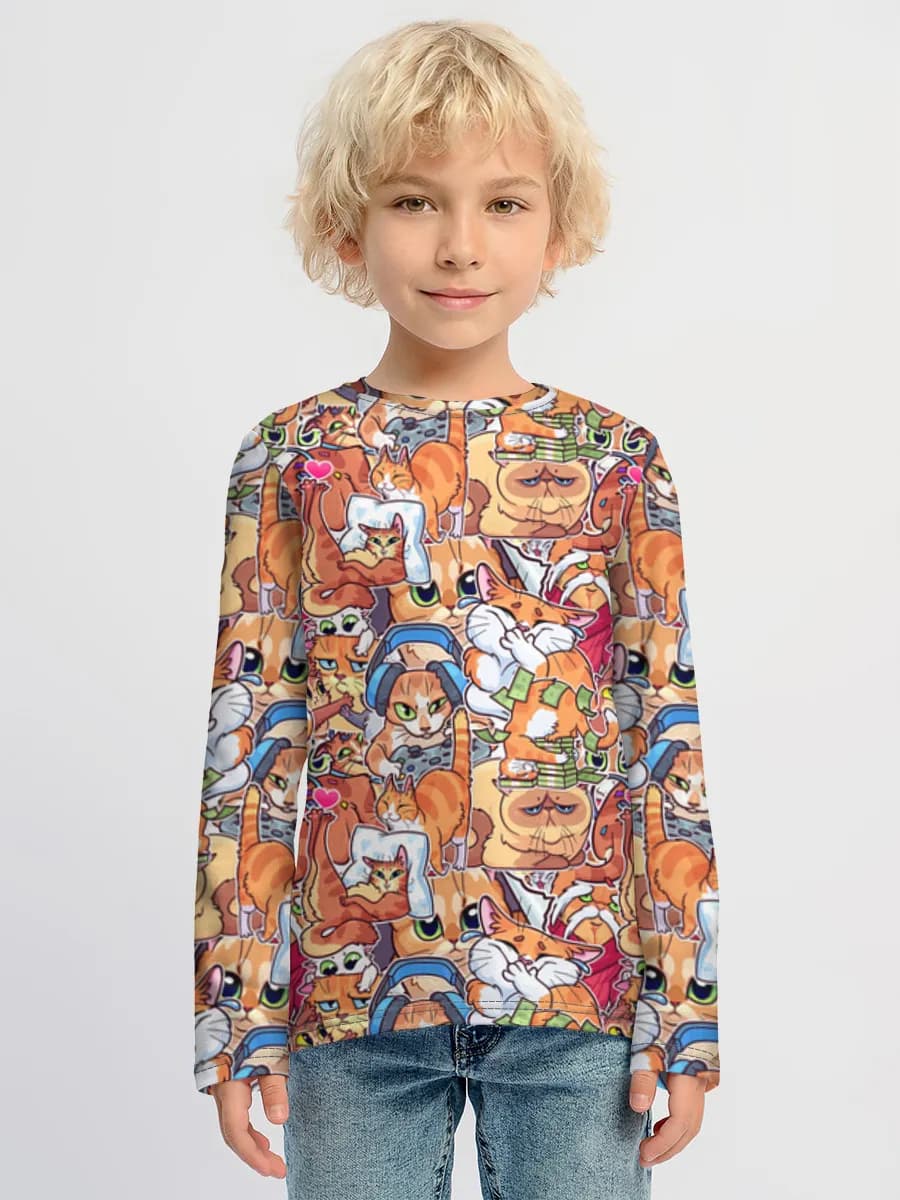 Children's cotton long sleeve shirt