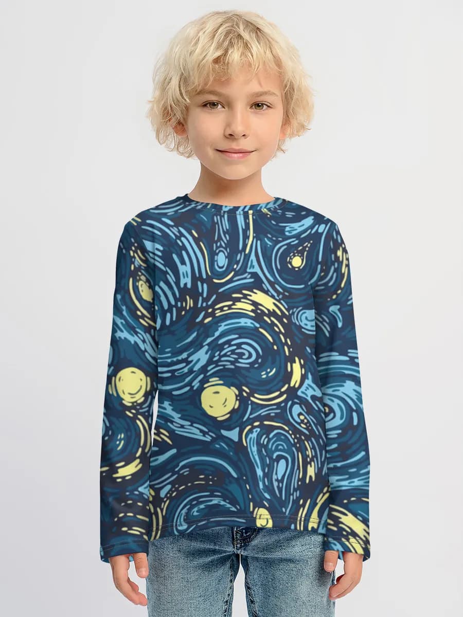 Children's cotton long sleeve shirt