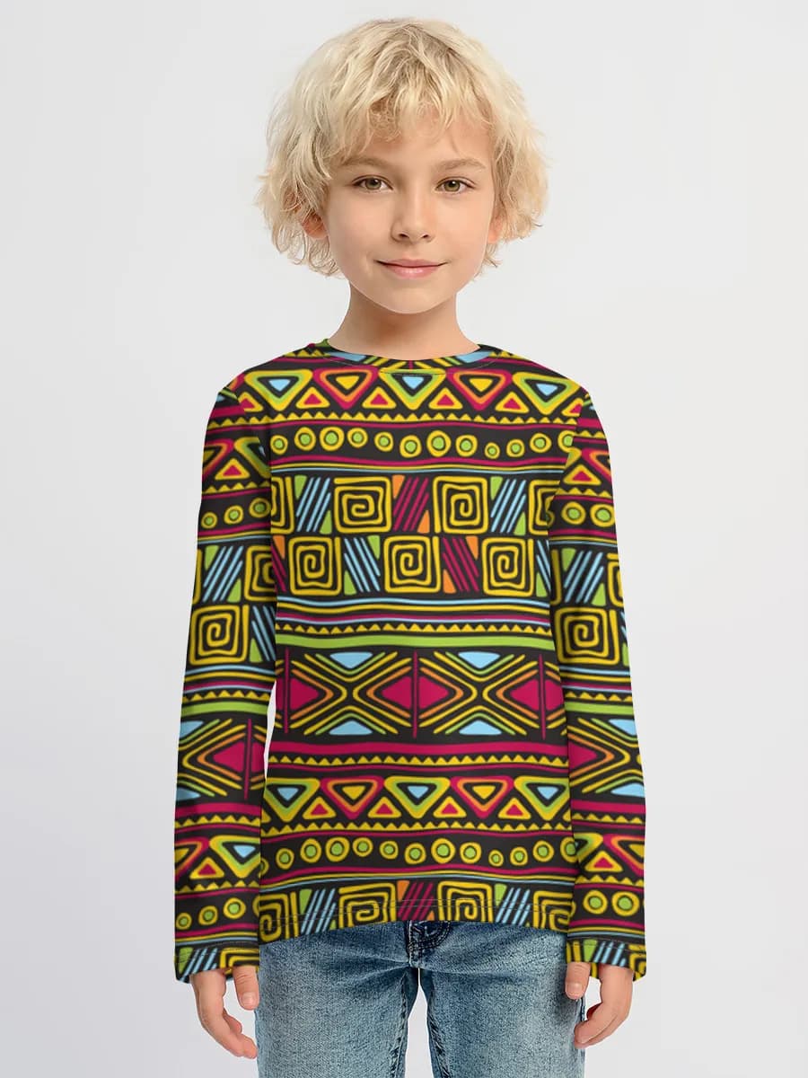 Children's cotton long sleeve shirt