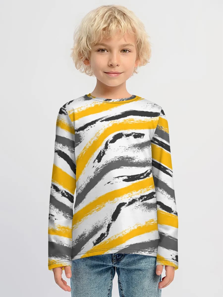 Mustard Chevron Brushstrokes