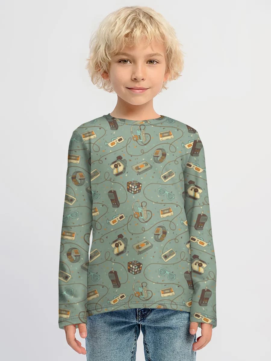 Children's cotton long sleeve shirt