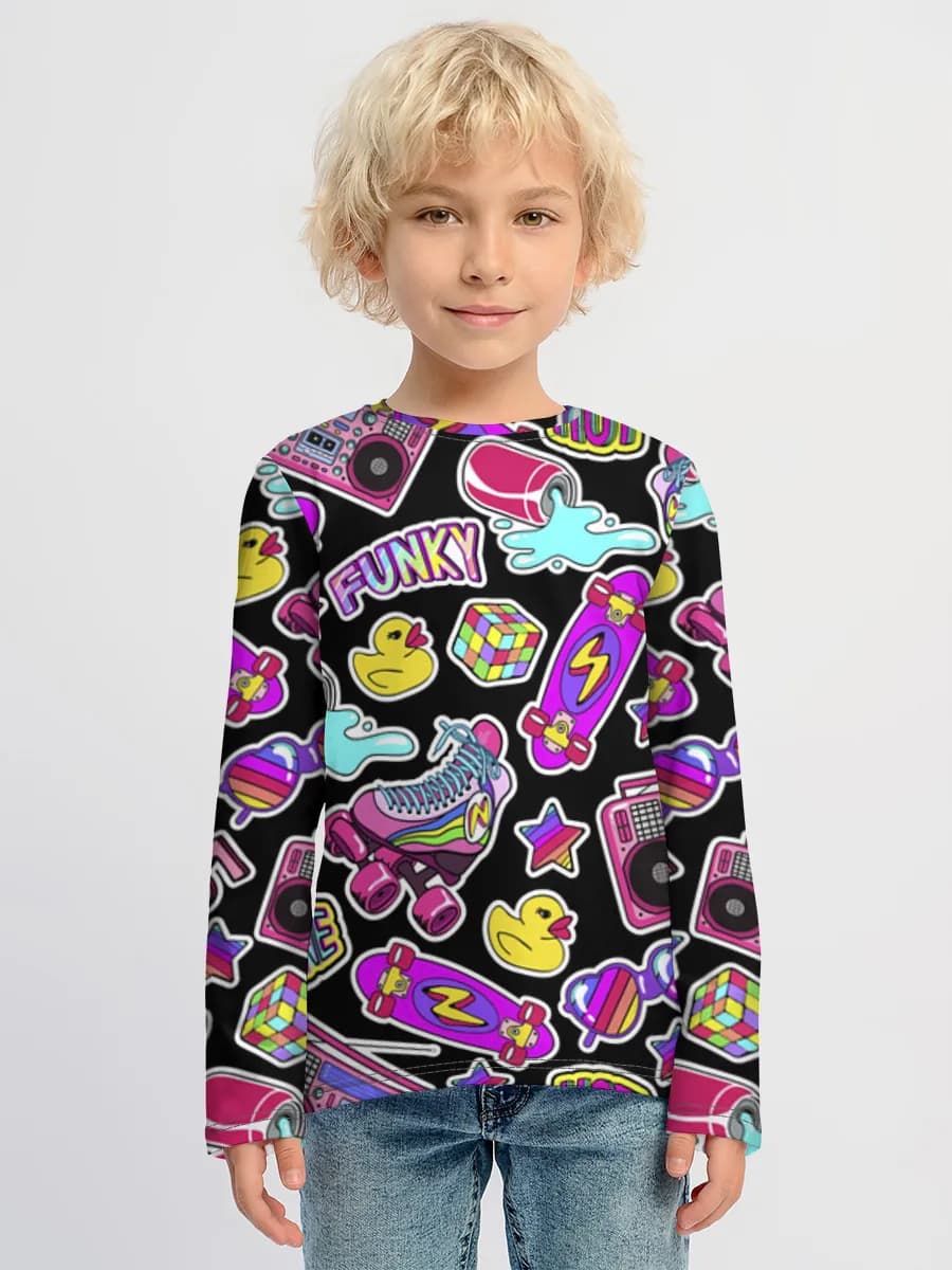 Children's cotton long sleeve shirt