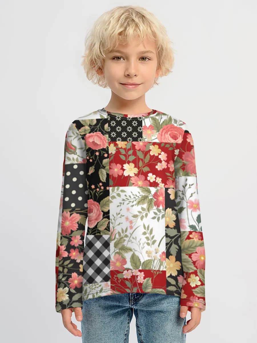 Children's cotton long sleeve shirt