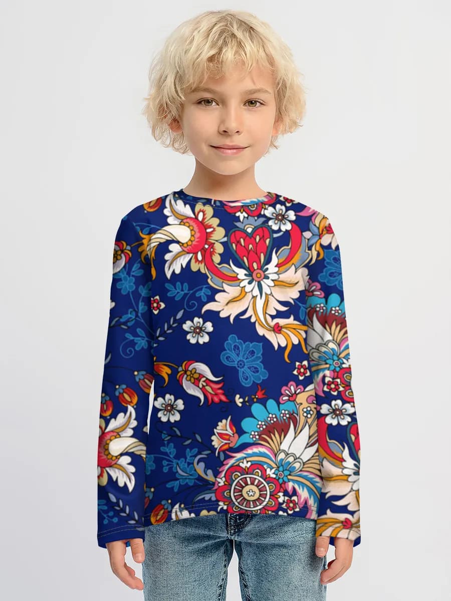 Children's cotton long sleeve shirt