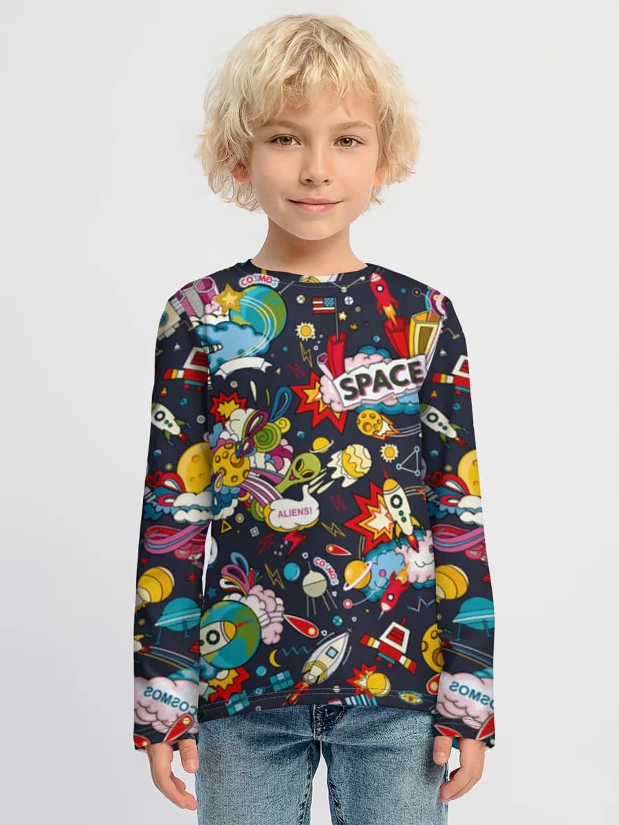 Children's cotton long sleeve shirt