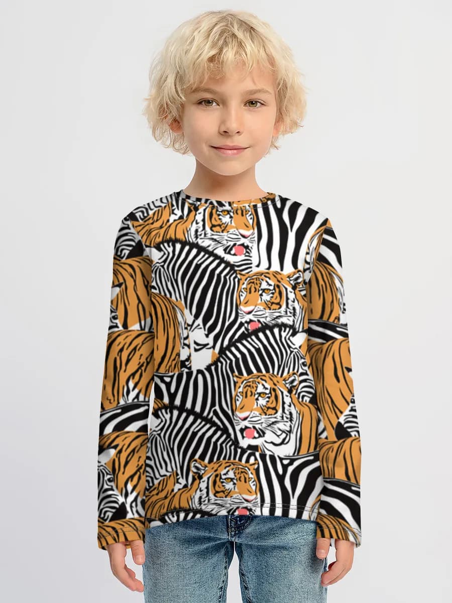 Children's cotton long sleeve shirt