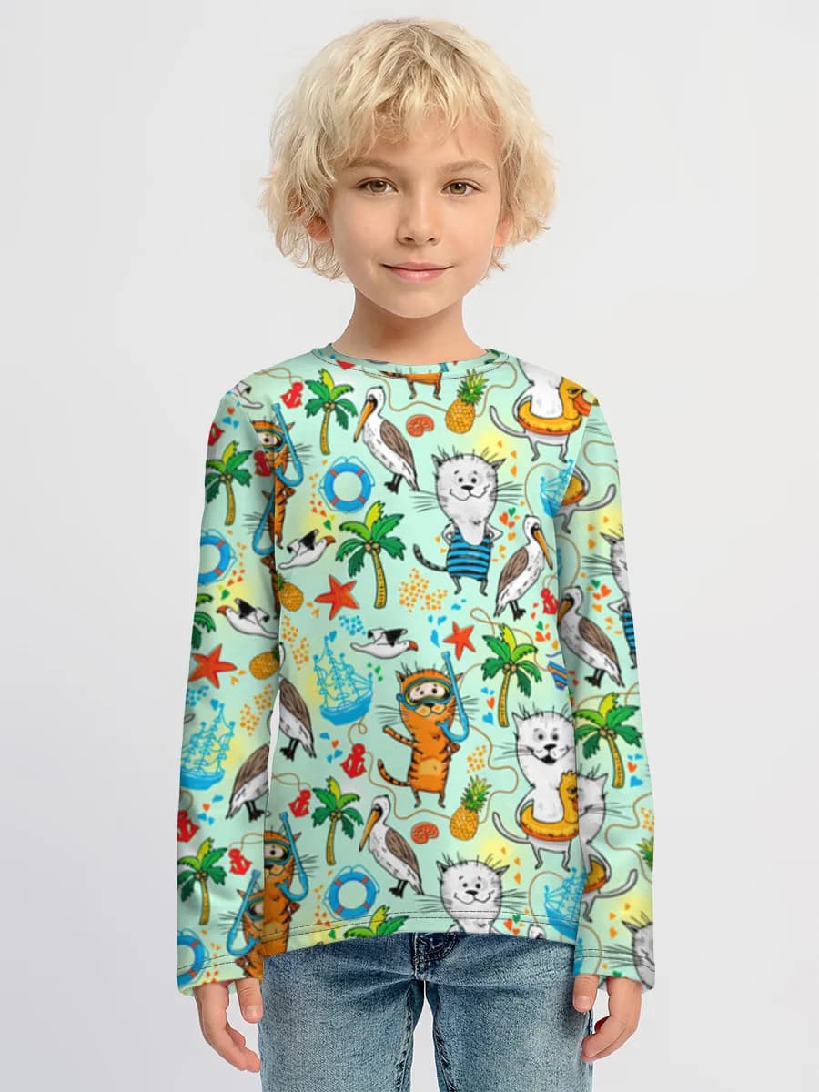 Children's cotton long sleeve shirt