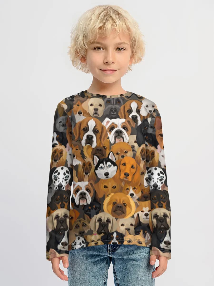 Children's cotton long sleeve shirt