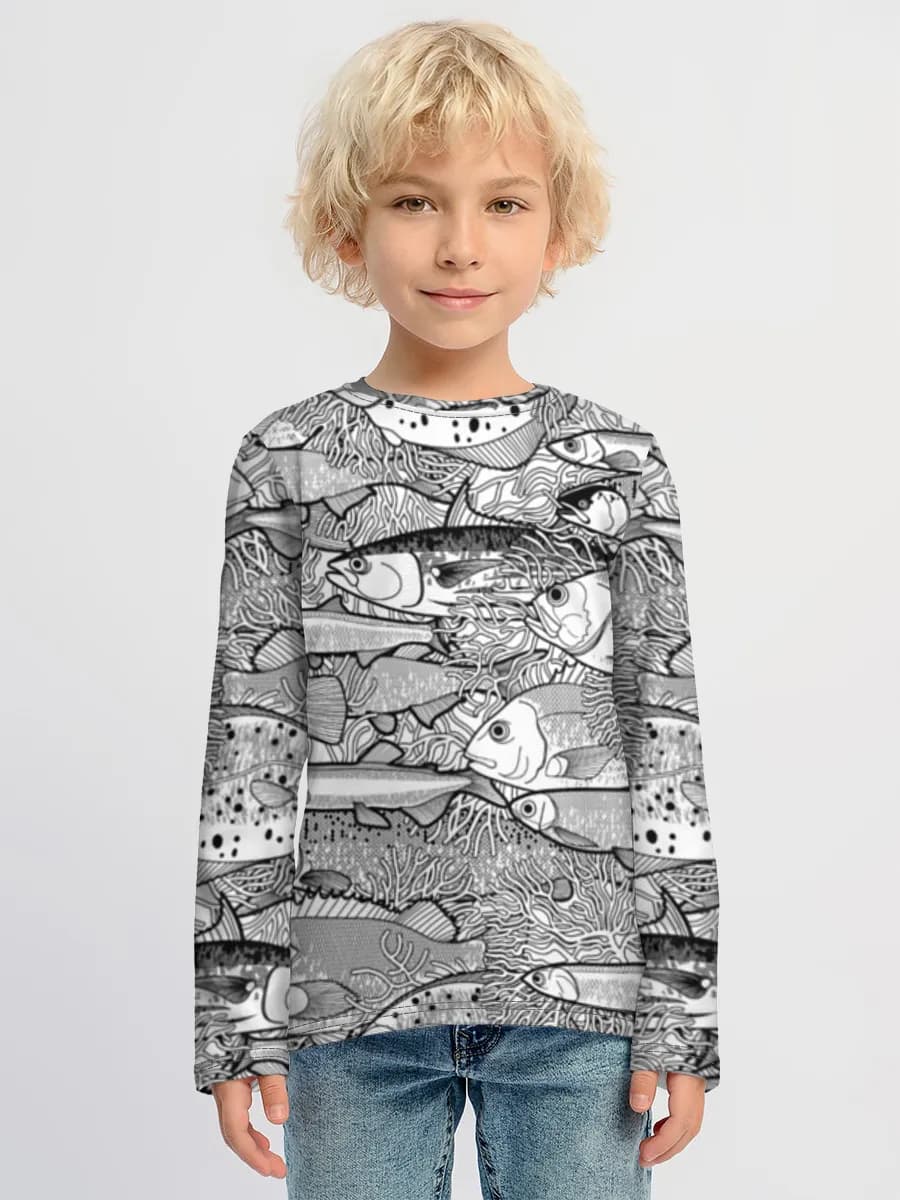 Children's cotton long sleeve shirt
