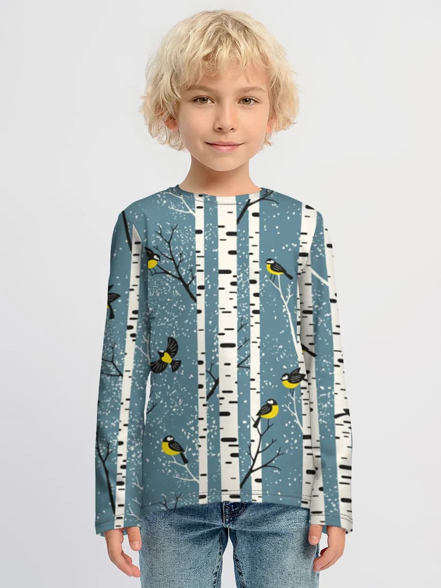 Children's cotton long sleeve shirt