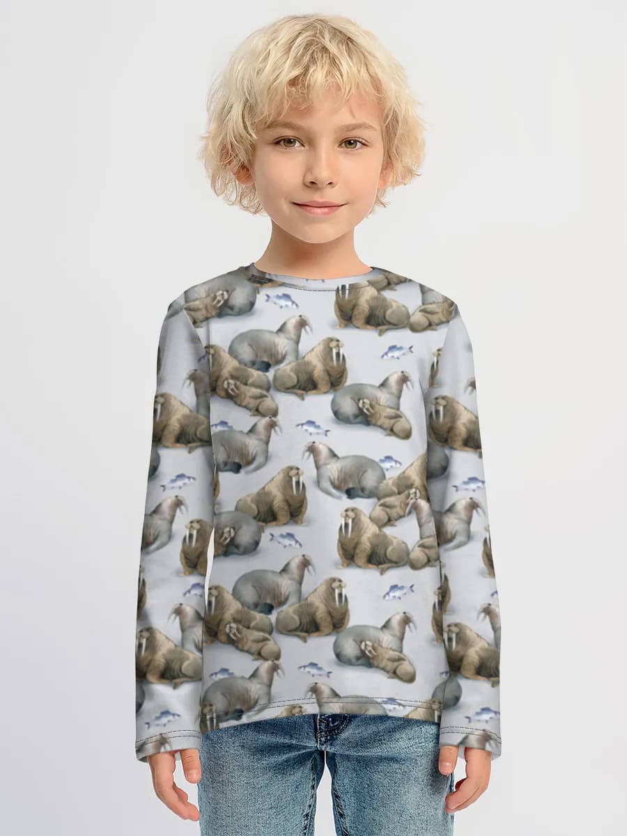 Children's cotton long sleeve shirt