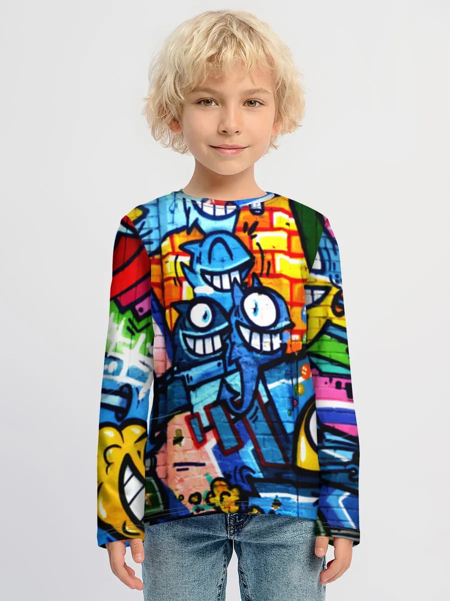 Children's cotton long sleeve shirt