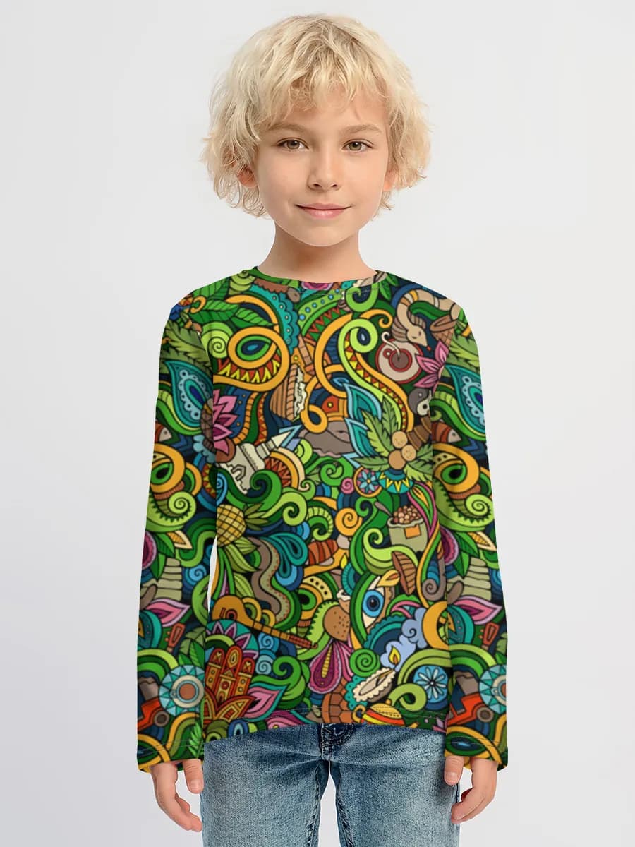 Children's cotton long sleeve shirt