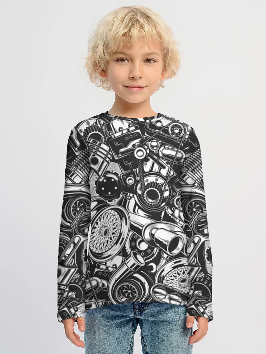 Children's cotton long sleeve shirt