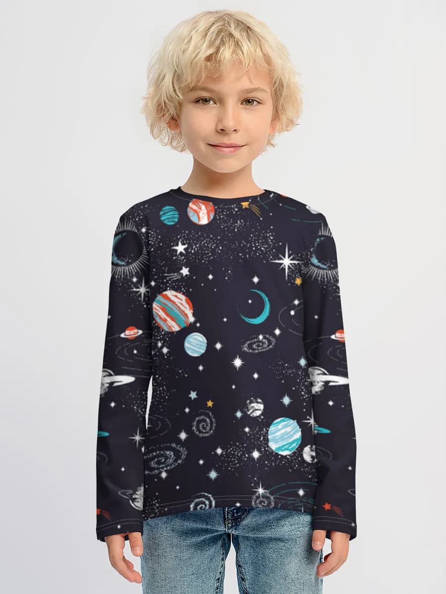 Children's cotton long sleeve shirt