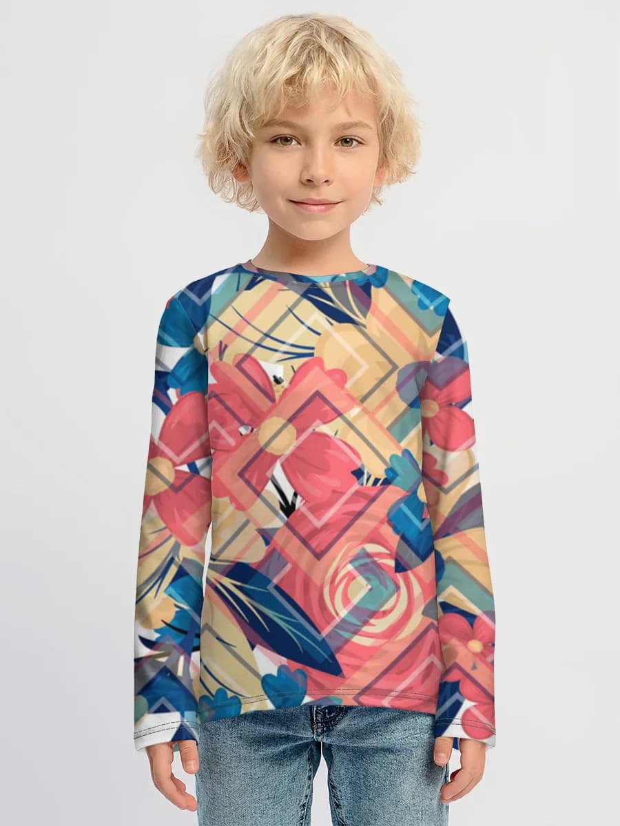 Children's cotton long sleeve shirt