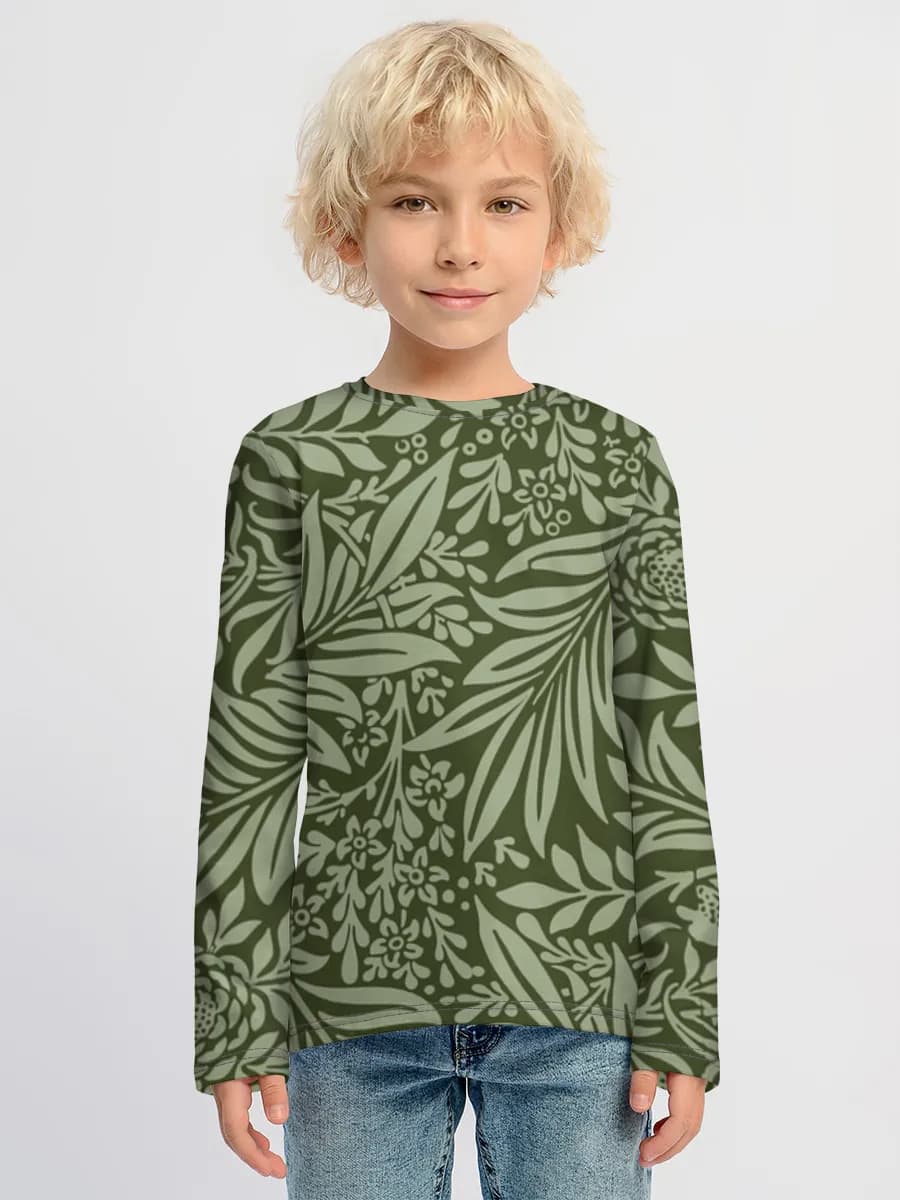Children's cotton long sleeve shirt