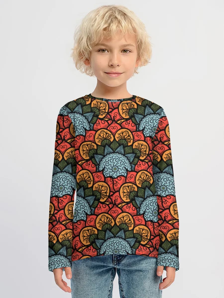 Children's cotton long sleeve shirt