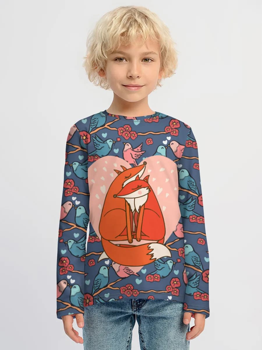 Children's cotton long sleeve shirt