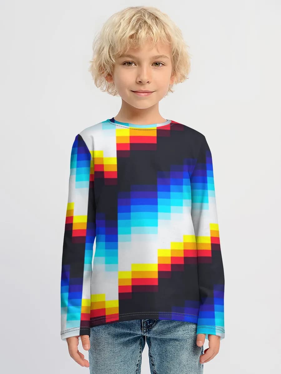 Retro Pixel Chevron Waves