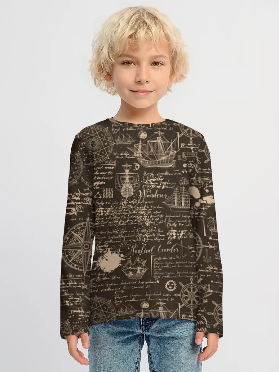 Children's cotton long sleeve shirt