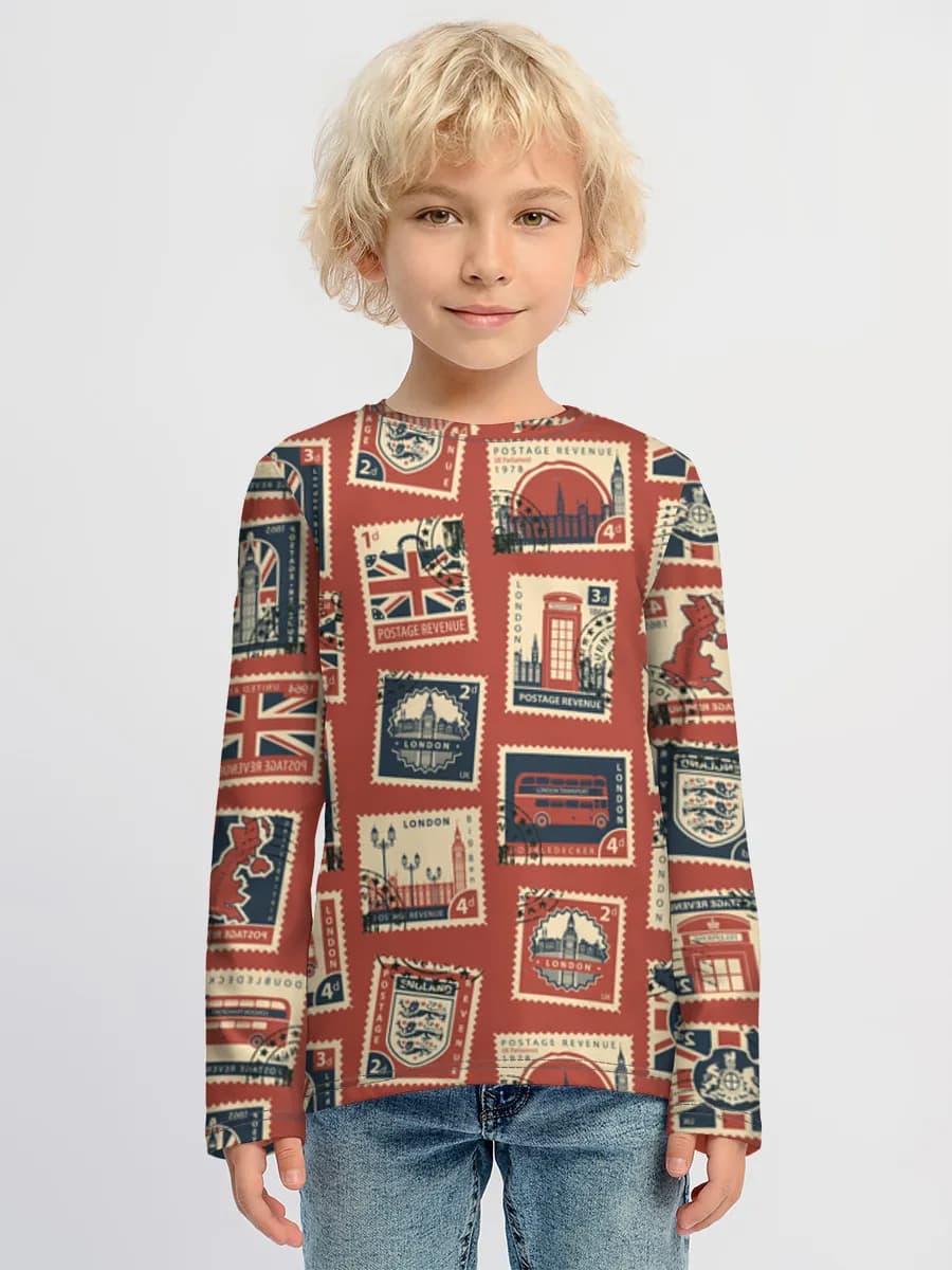 Children's cotton long sleeve shirt