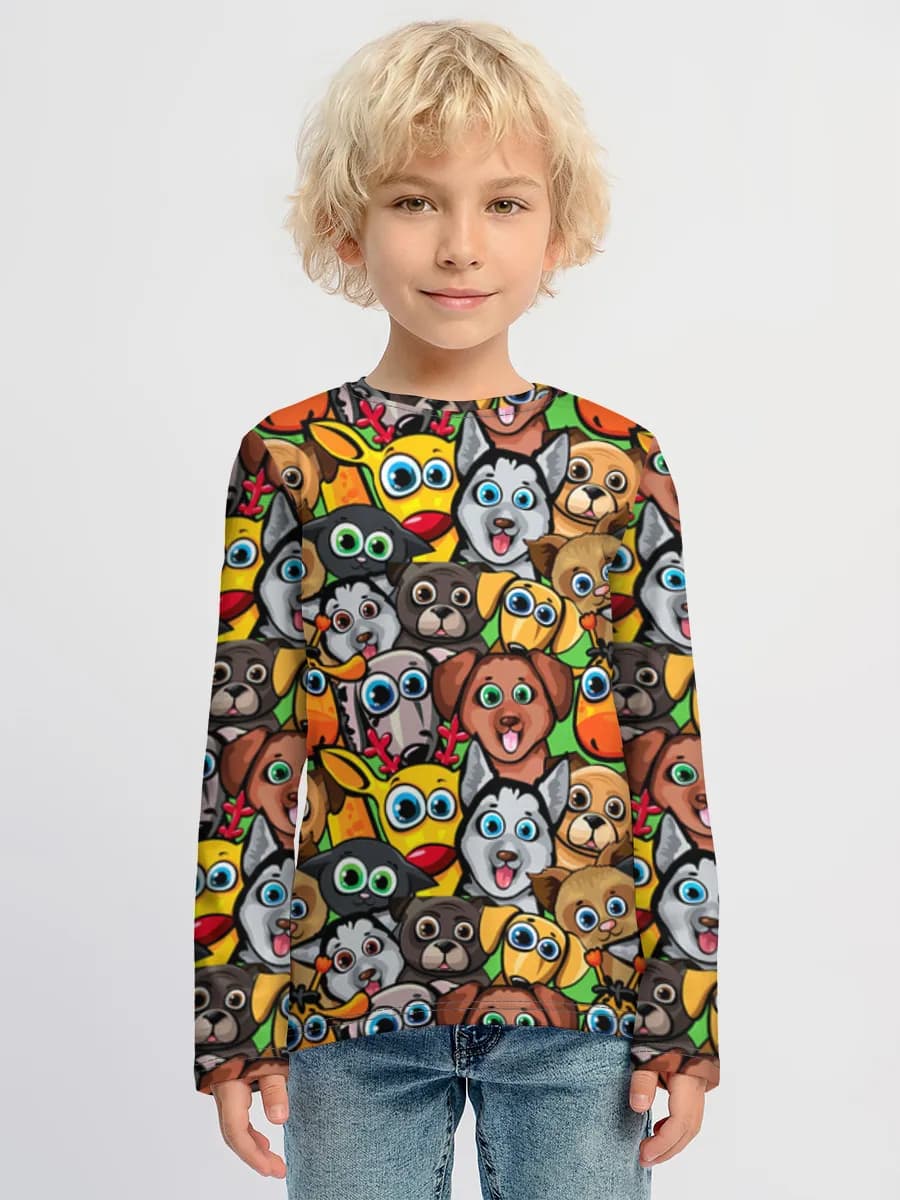 Children's cotton long sleeve shirt