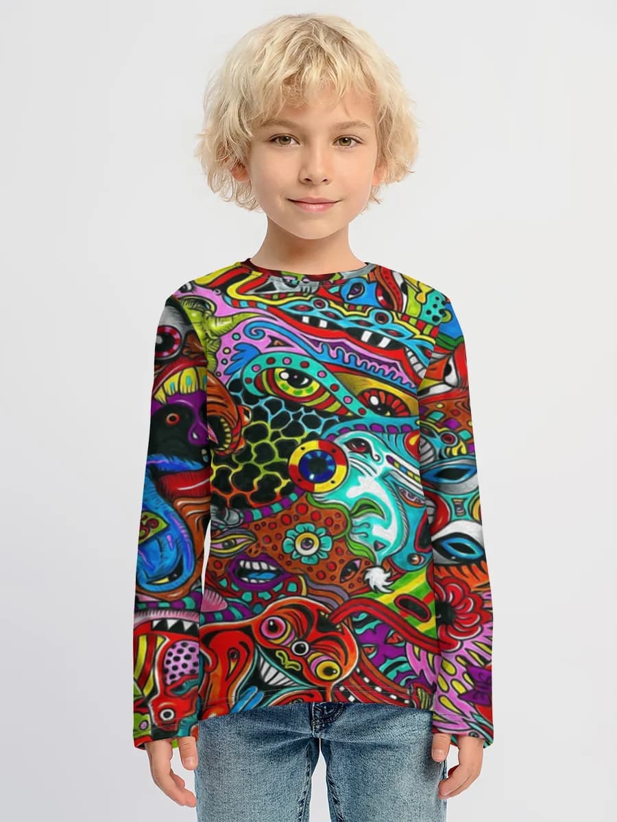 Children's cotton long sleeve shirt