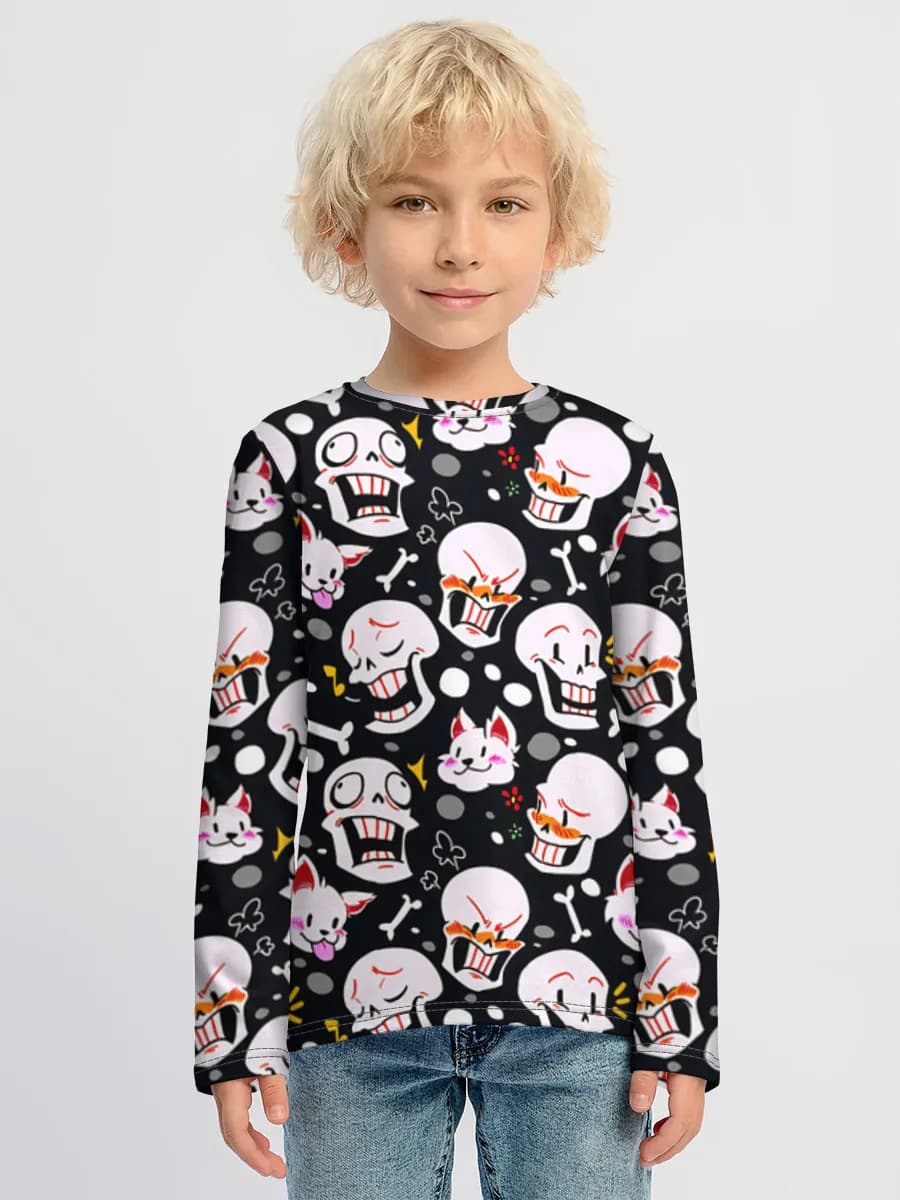 Children's cotton long sleeve shirt