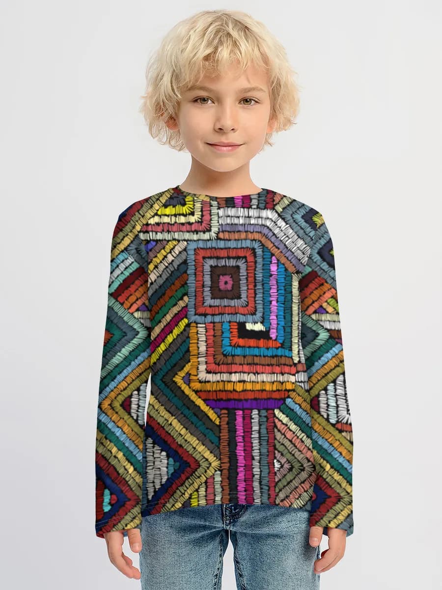 Children's cotton long sleeve shirt