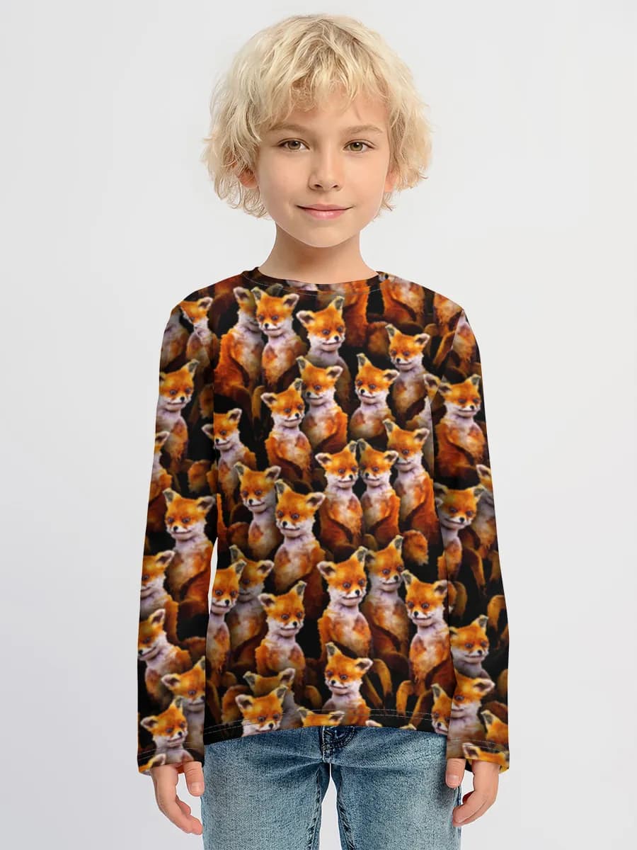 Children's cotton long sleeve shirt