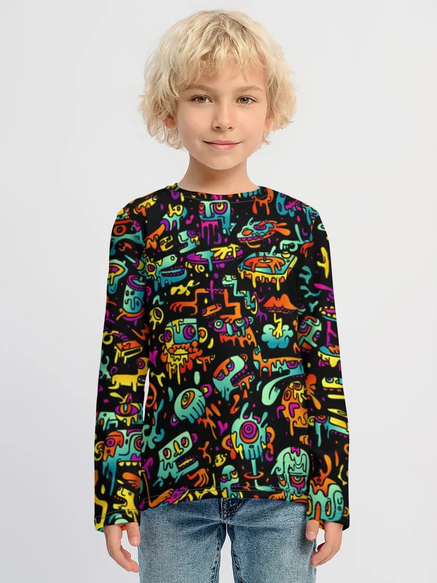 Children's cotton long sleeve shirt