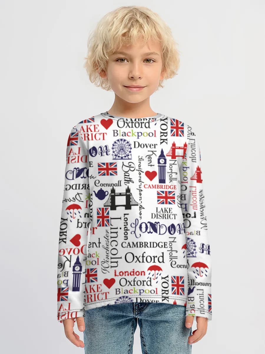 Children's cotton long sleeve shirt