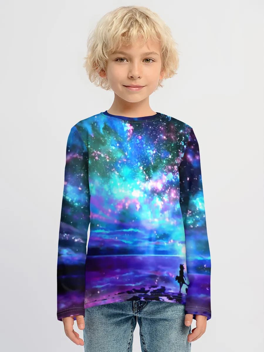 Children's cotton long sleeve shirt