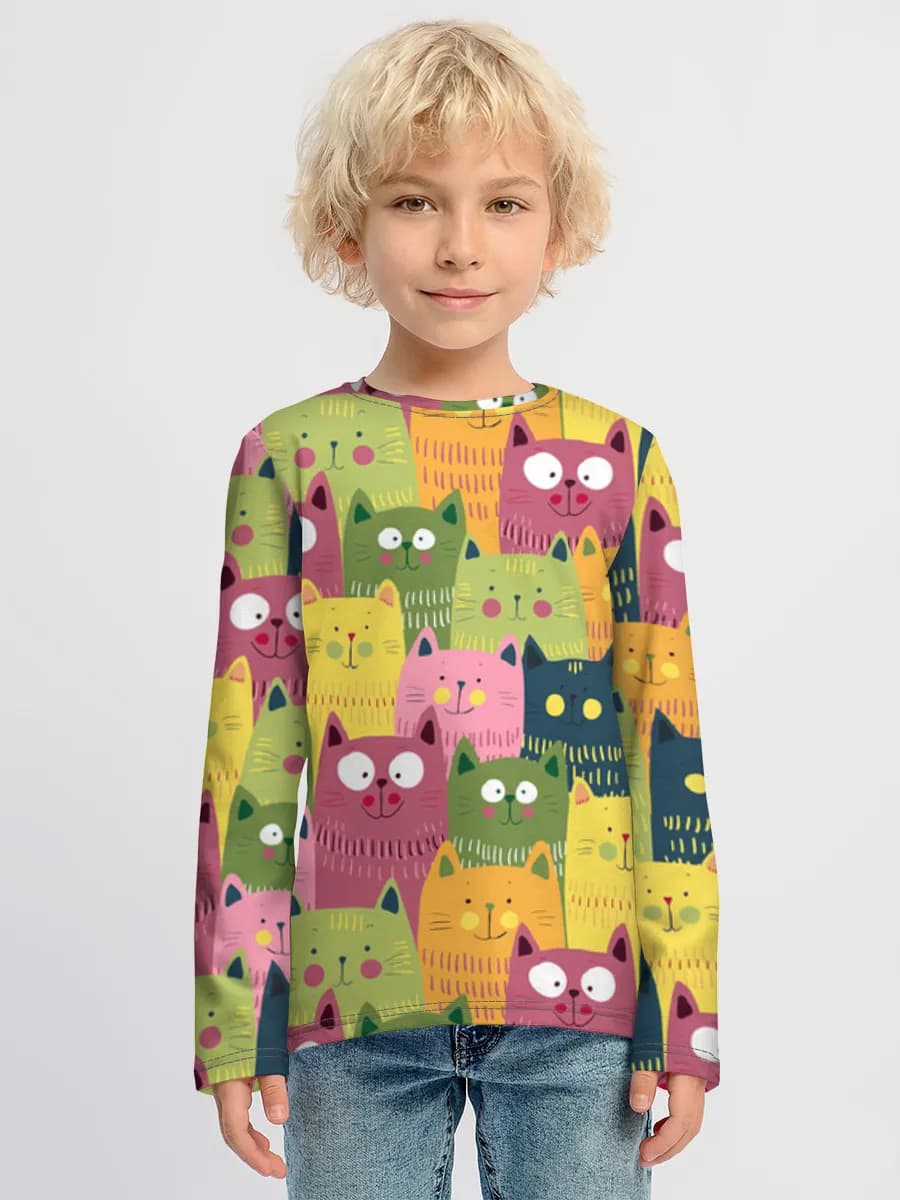 Children's cotton long sleeve shirt