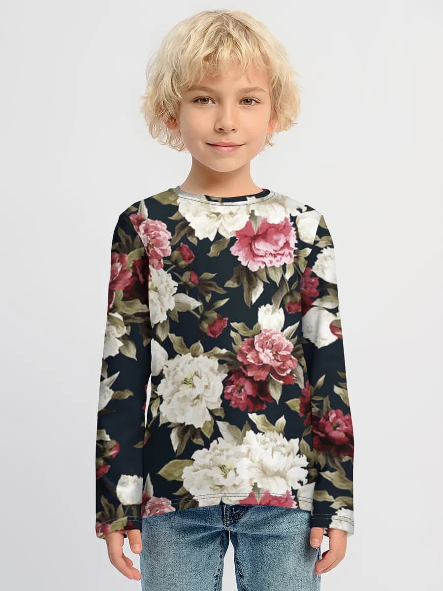 Children's cotton long sleeve shirt
