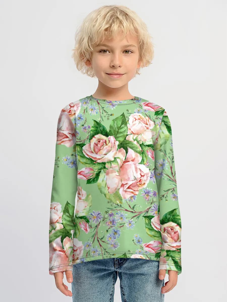 Children's cotton long sleeve shirt