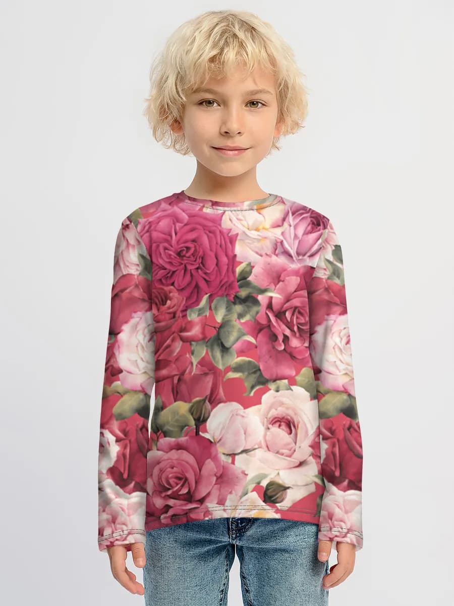 Children's cotton long sleeve shirt