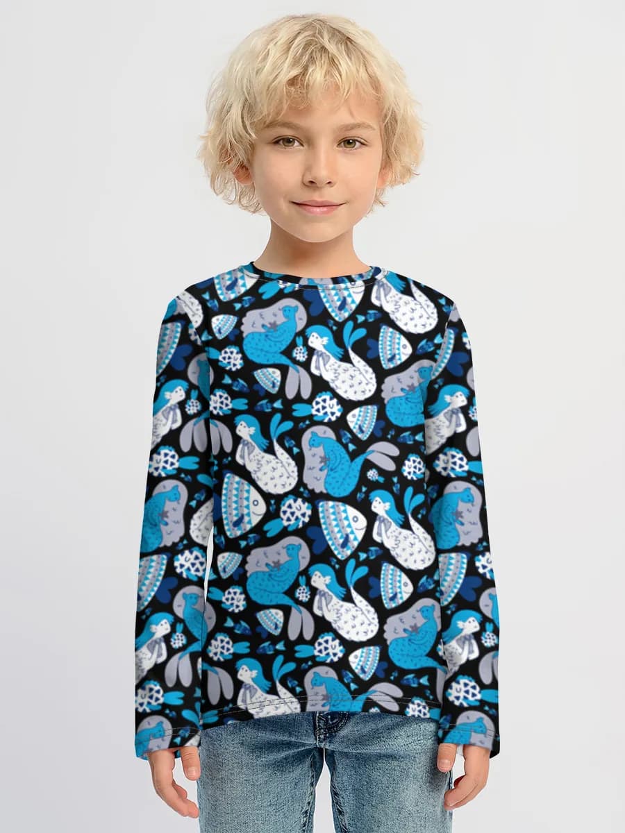 Children's cotton long sleeve shirt