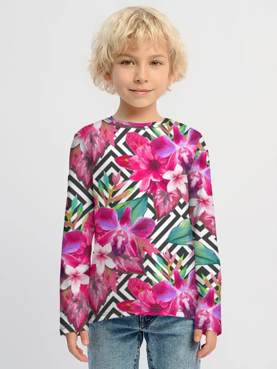 Children's cotton long sleeve shirt