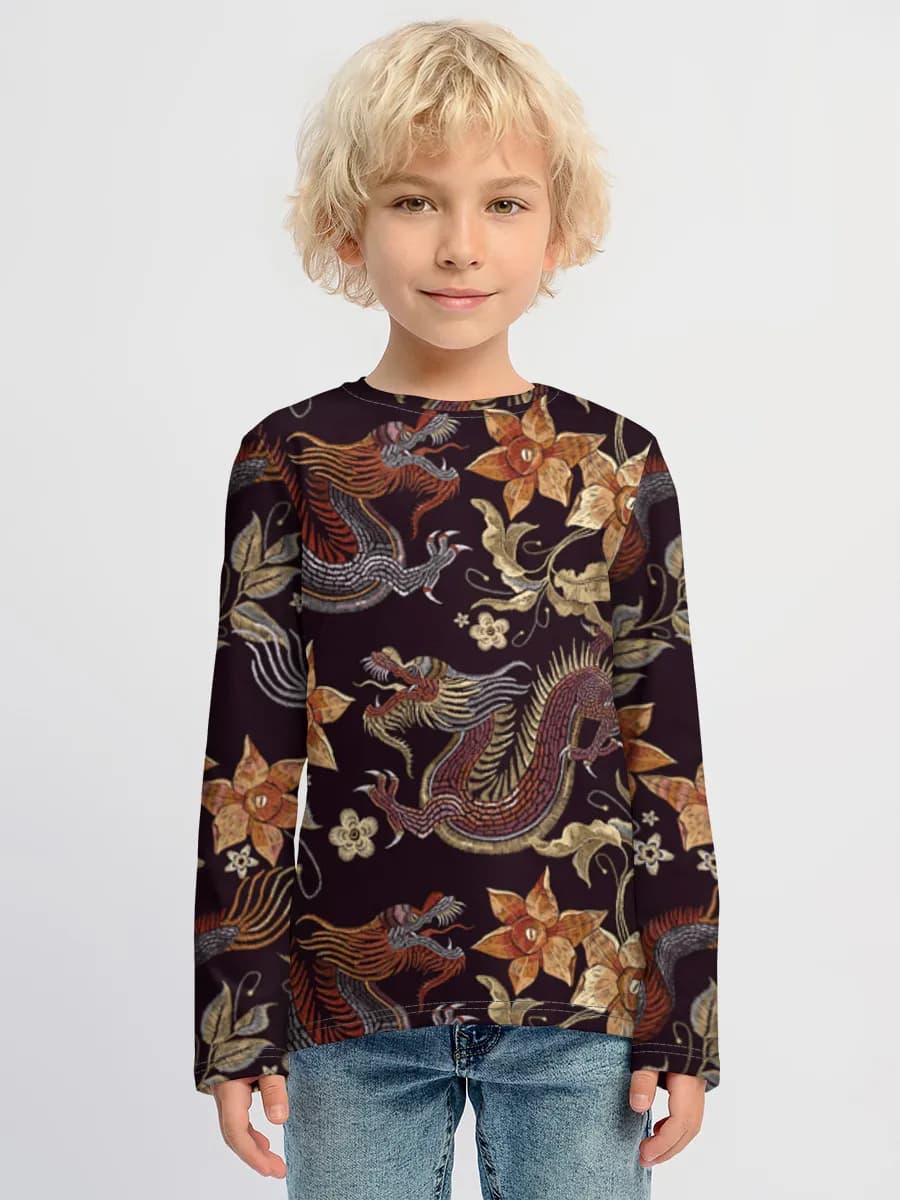 Children's cotton long sleeve shirt