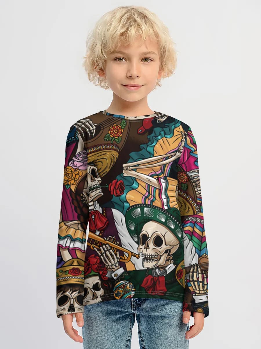 Children's cotton long sleeve shirt