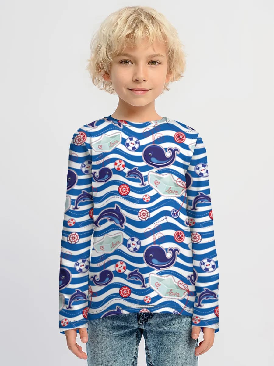 Children's cotton long sleeve shirt