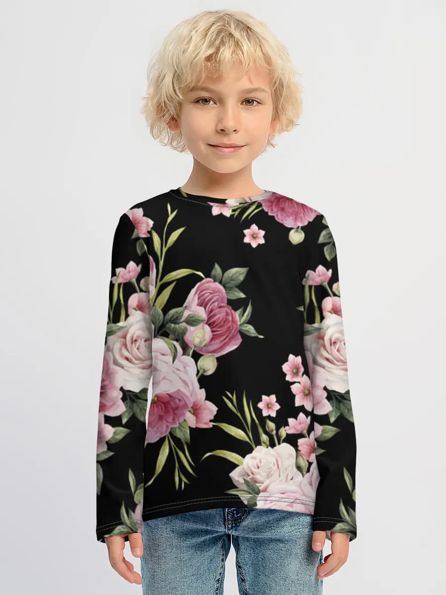 Children's cotton long sleeve shirt