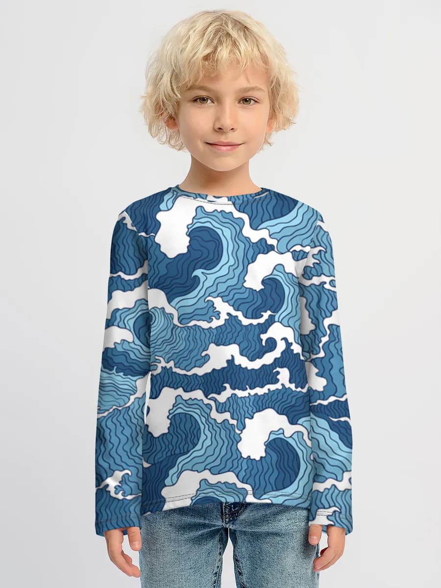 Children's cotton long sleeve shirt