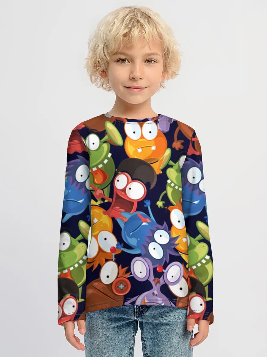 Children's cotton long sleeve shirt