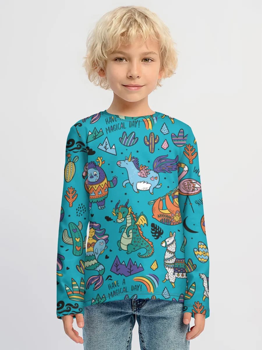 Children's cotton long sleeve shirt