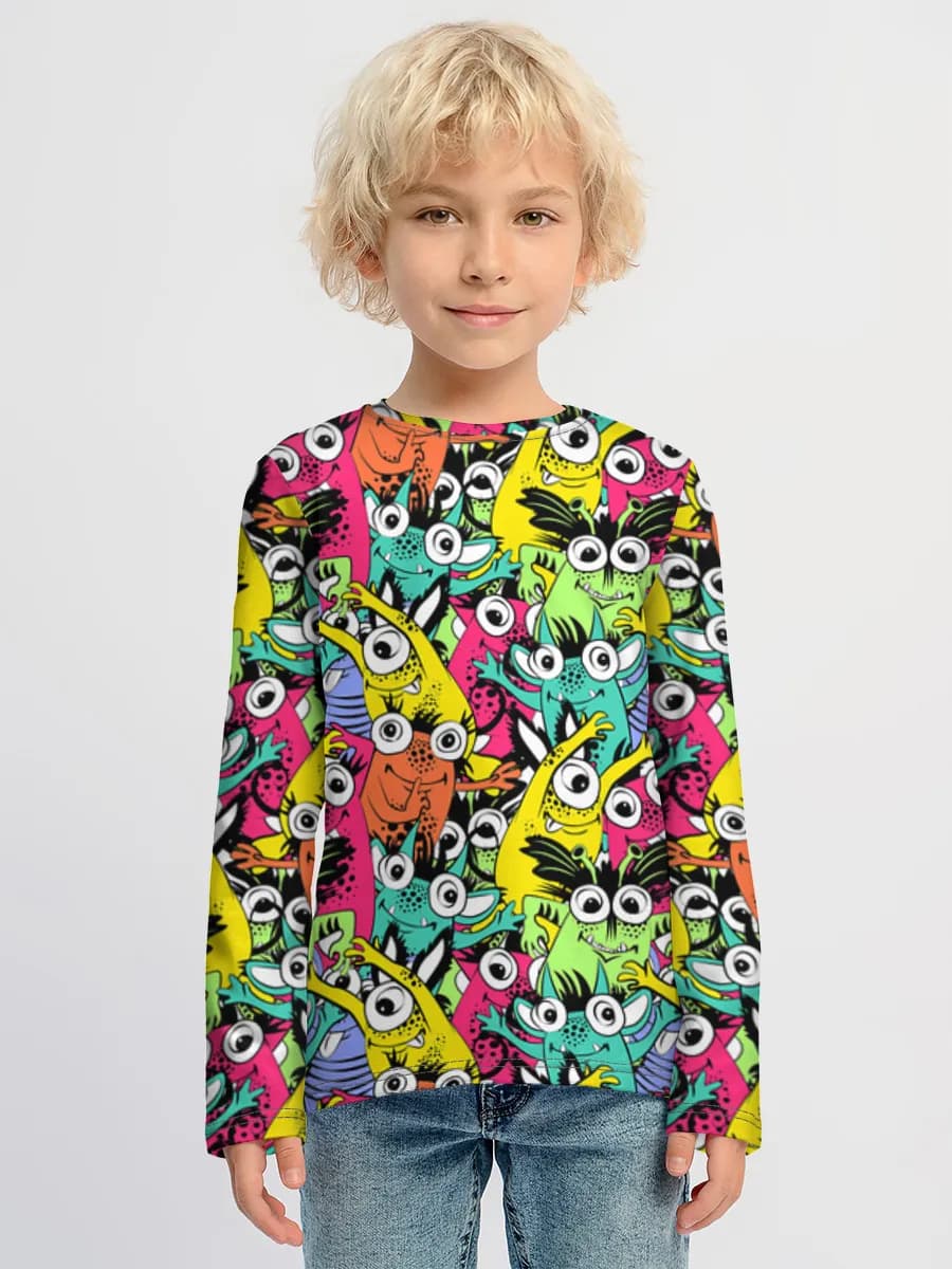 Children's cotton long sleeve shirt