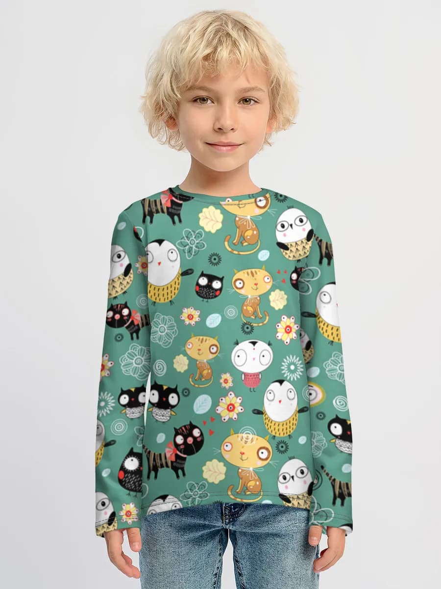 Children's cotton long sleeve shirt