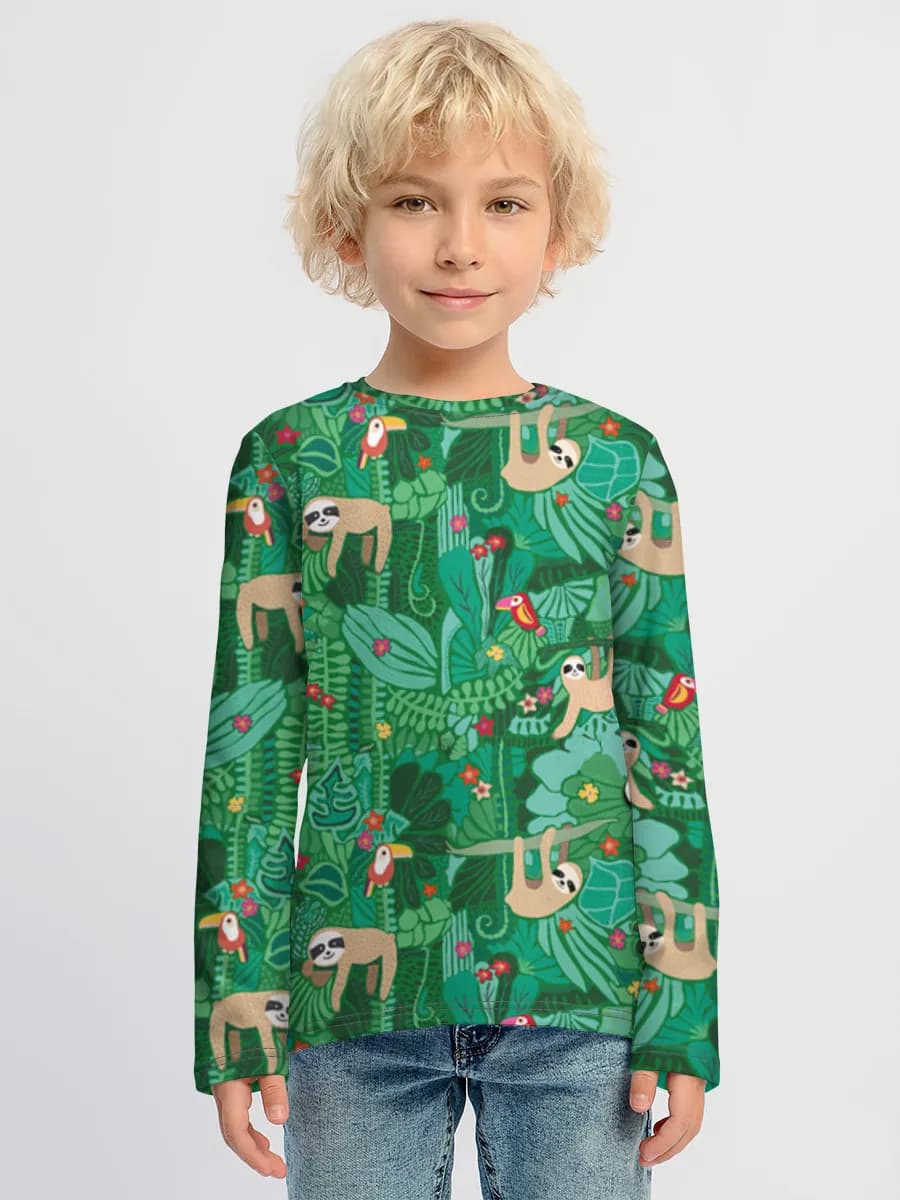 Children's cotton long sleeve shirt